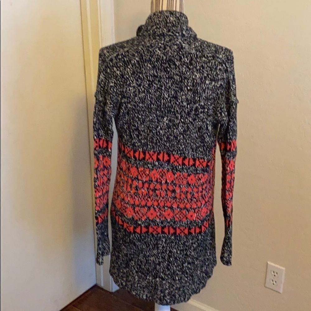 Express Multi Print Cardigan Open Style Sweater - Picture 3 of 8